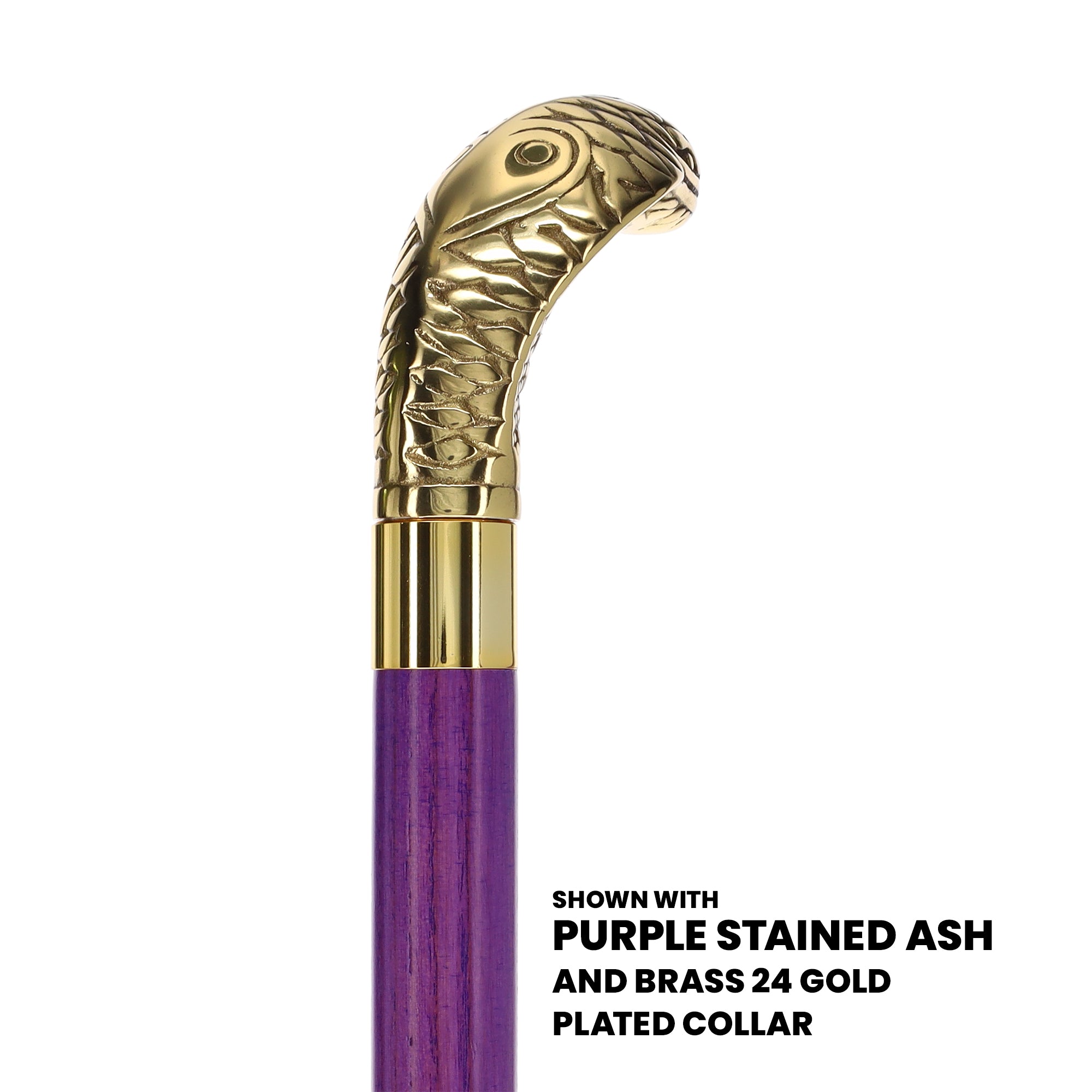 Premium Brass Snake Handle Cane: Stained Custom Color Shaft 2025 Online