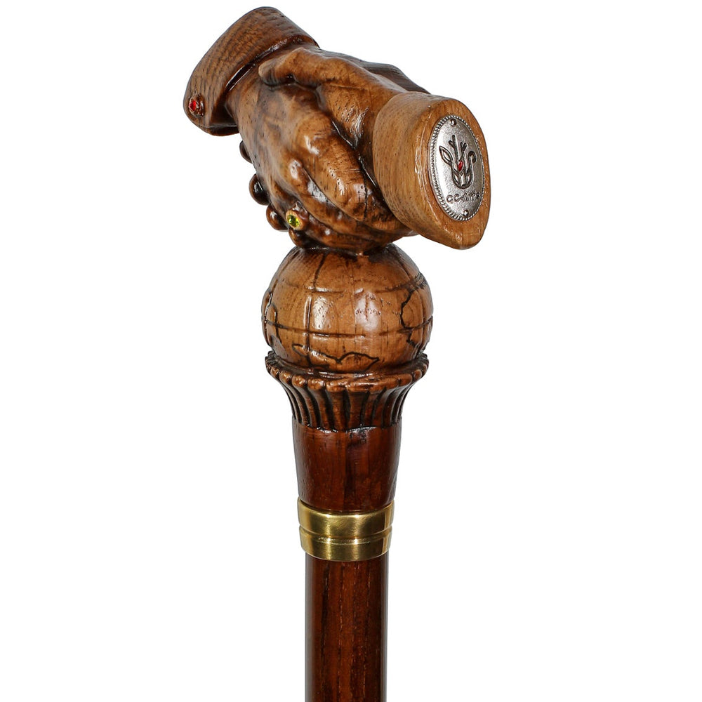 World Peace Artisan Intricate Handcarved Cane Buy Cheap Free Shipping
