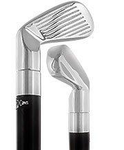 Scratch & Dent Chrome Plated Golf Club Walking Cane with Black Beechwood Shaft and Silver Collar V1318 Cheap Nicekicks