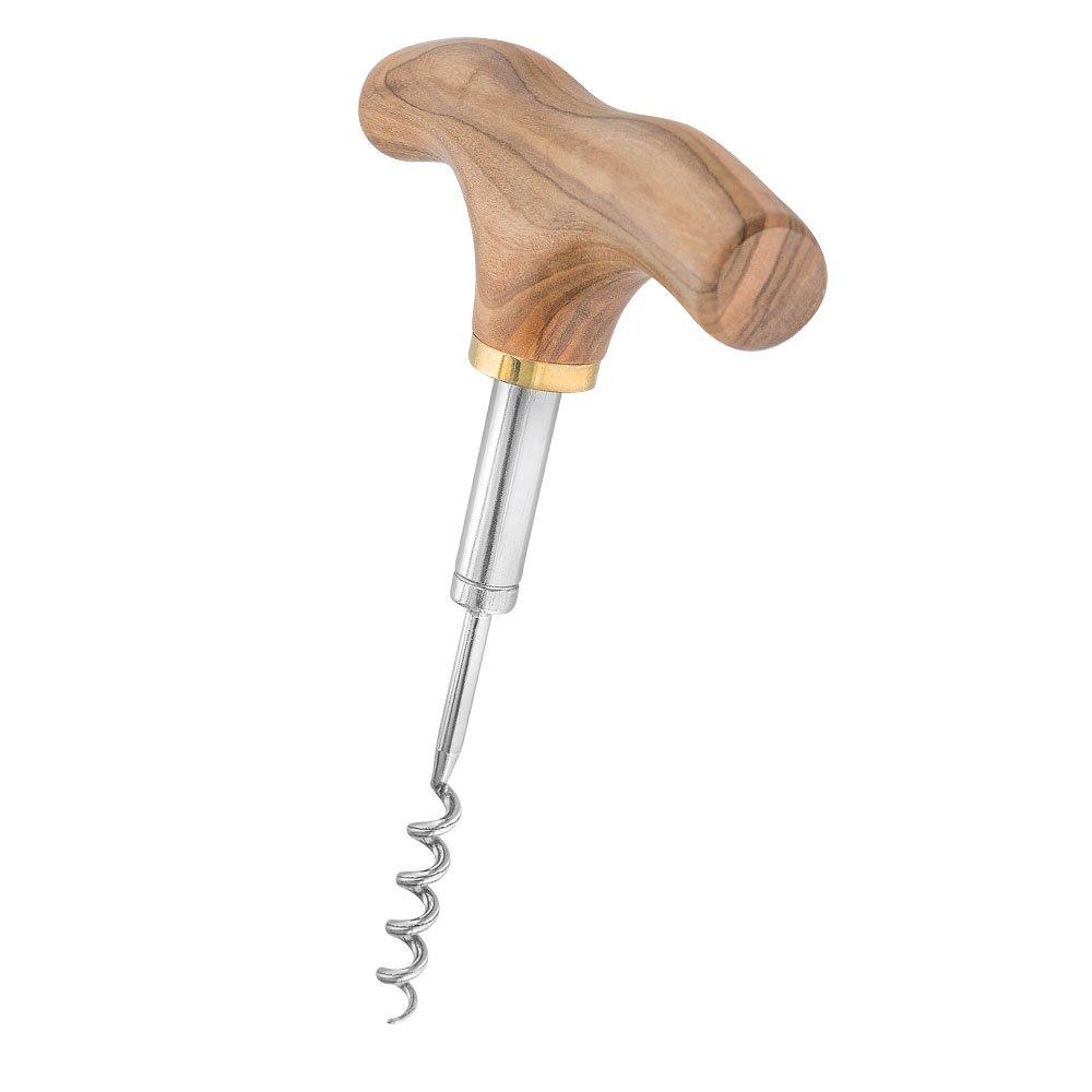 French Gadget Corkscrew Cane: Olivewood T-Handle & Maple Shaft Free Shipping Best Pices