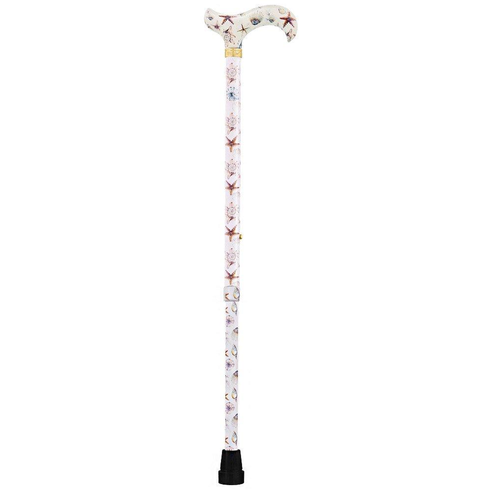 Watercolor Seashells: Designer Derby Cane Patterned Handle Buy Cheap Very Cheap