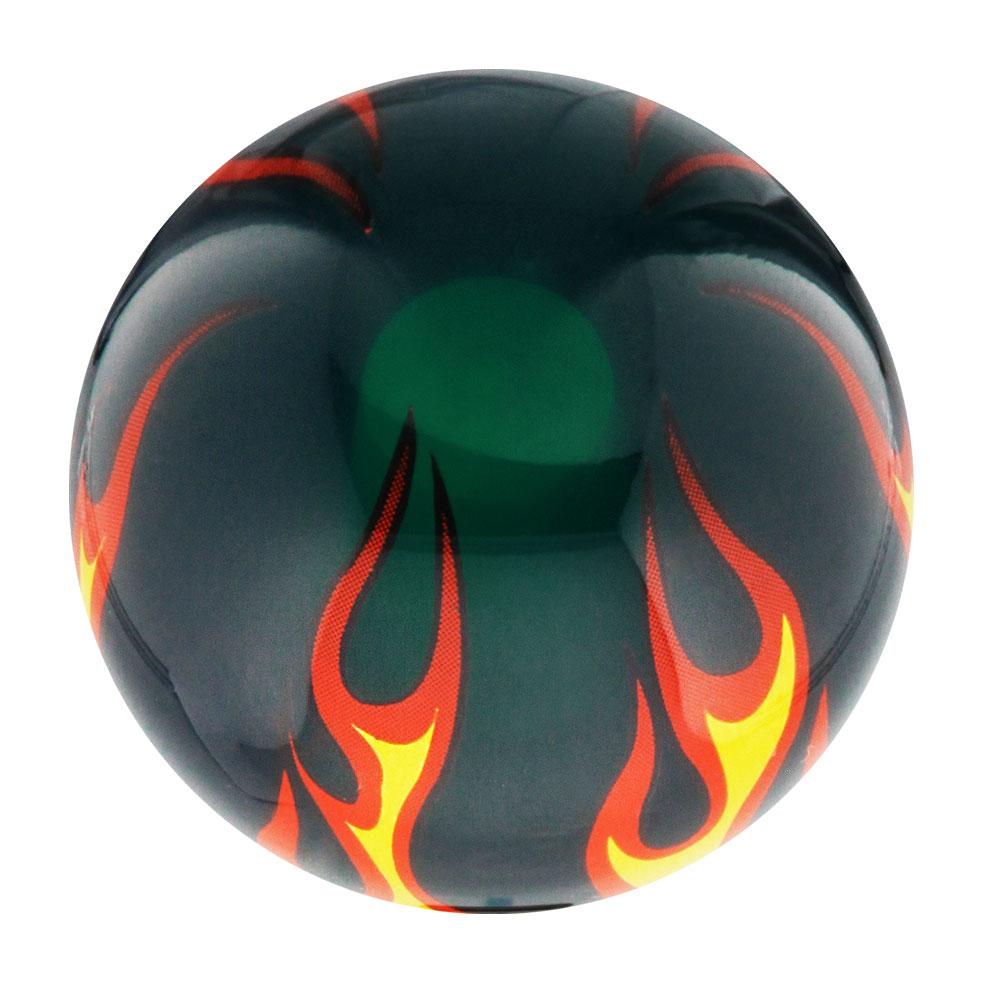 Burst of Flames Green Transparent Round Knob Cane w/ Custom Color Ash Shaft & Collar Many Kinds Of Sale Online