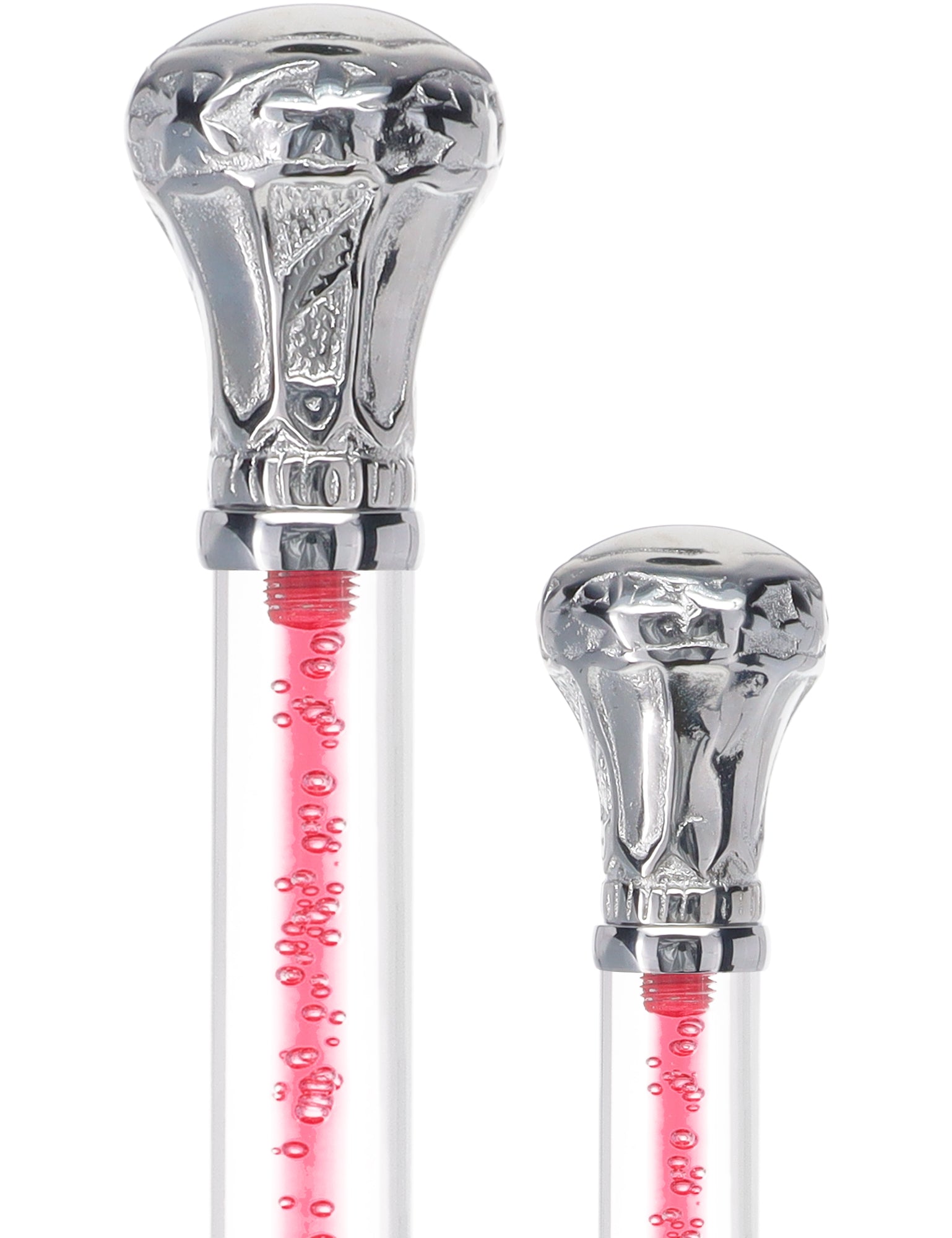 Color Crystal Elegance Chrome Knob Cane with Invisible Acrylic Shaft Options Sale In China
