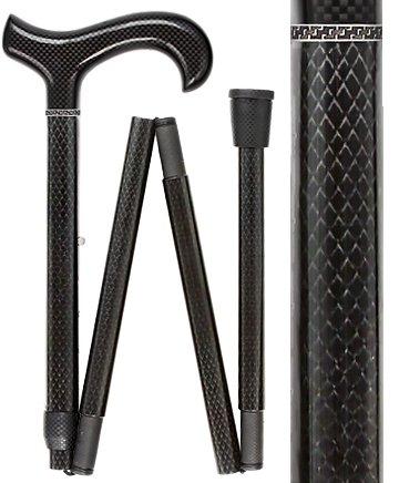 Scratch and Dent Premium Carbon Fiber Cane, Tripe Wound, Adjustable & Foldable V3449 Inexpensive Sale Online