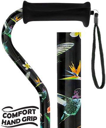 Flight of the Hummingbird Adjustable Cane: Comfort Grip Offset Outlet Great Deals