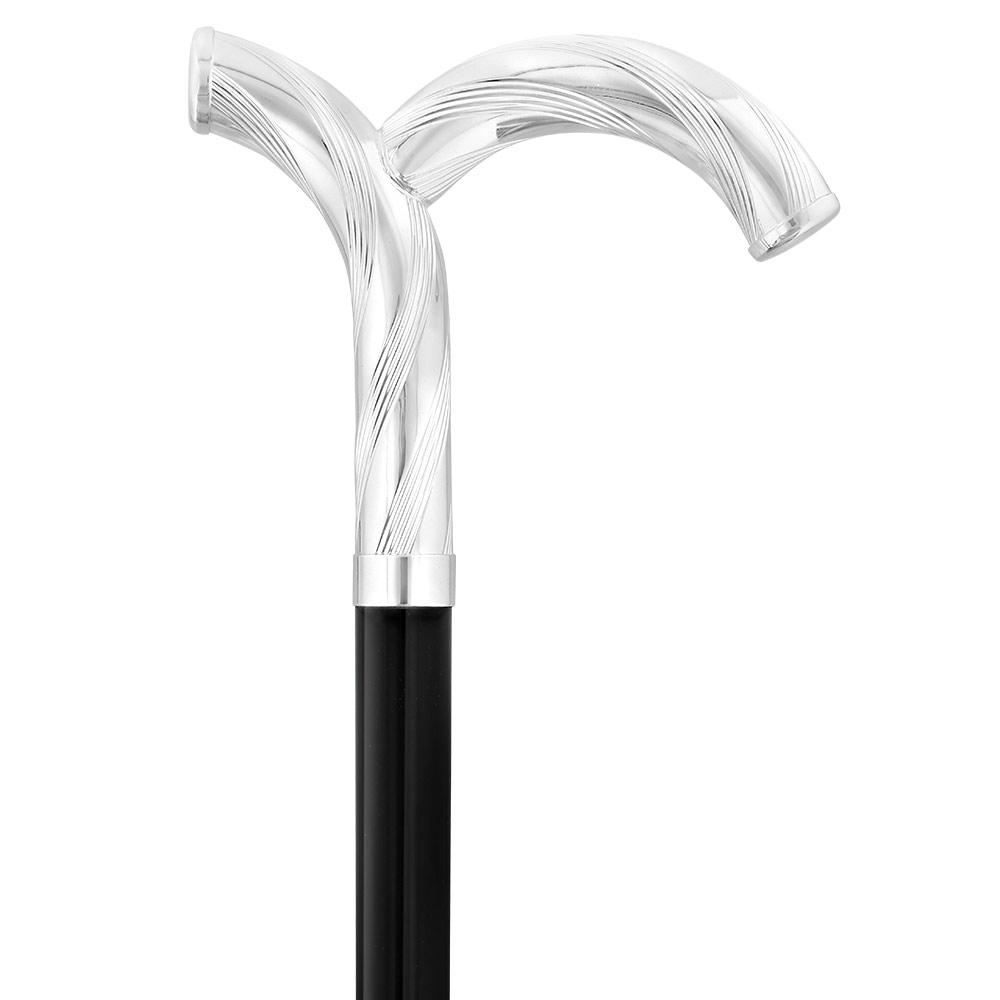 Italian Luxury: 'Curiously Curvaceous' Cane, In 925r Silver Cheap Footlocker Finishline