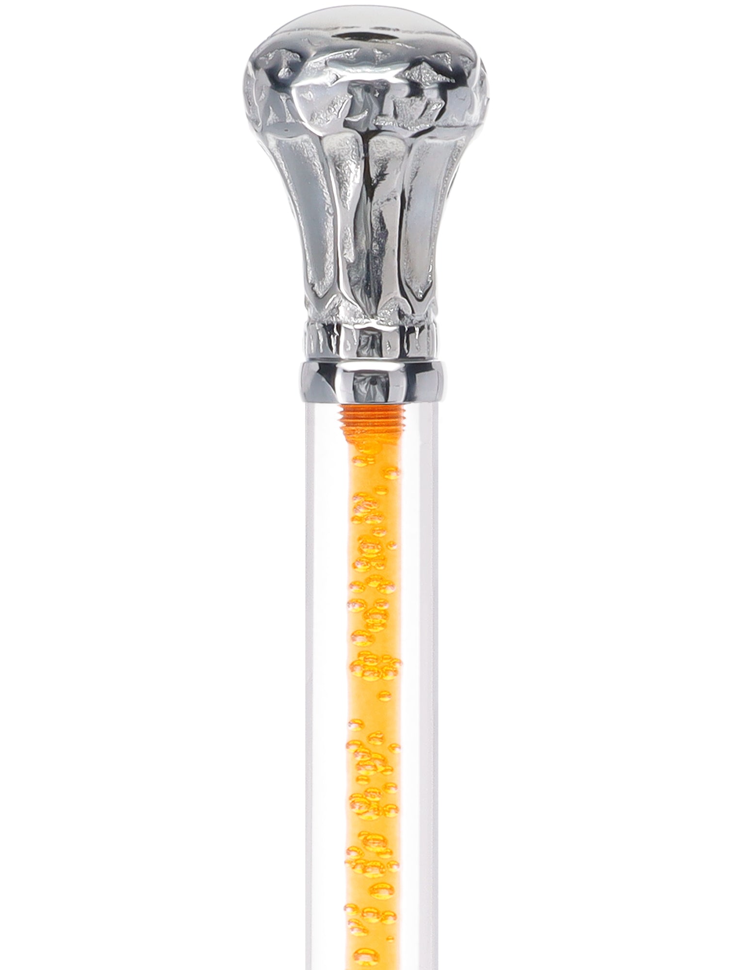 Color Crystal Elegance Chrome Knob Cane with Invisible Acrylic Shaft Options Sale In China