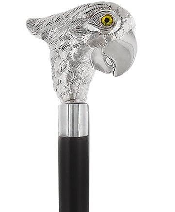 Lively & Exotic Parrot Nickel Plated Cane w/ Custom Shaft & Collar Online Online With Mastercard