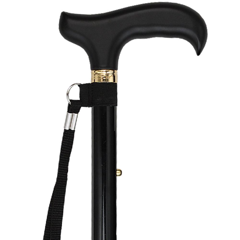 Black Folding Derby Cane: Adjustable & SafeTbase Shop For Sale