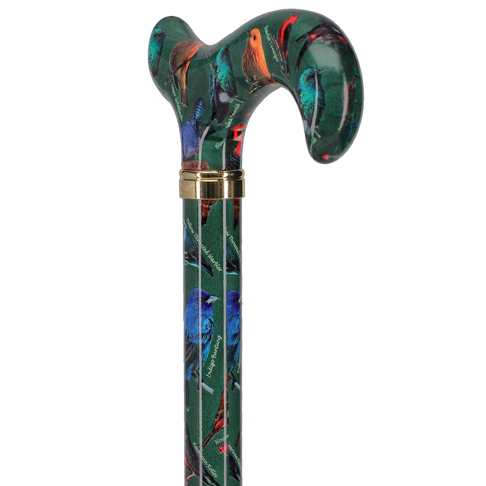 American Songbird: Designer Adjustable Cane w/ Patterned Handle Classic