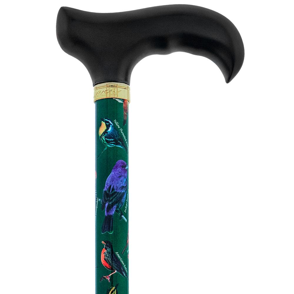 Scratch and Dent American Songbird Adjustable Derby Walking Cane with Engraved Collar V3427 Sale Free Shipping