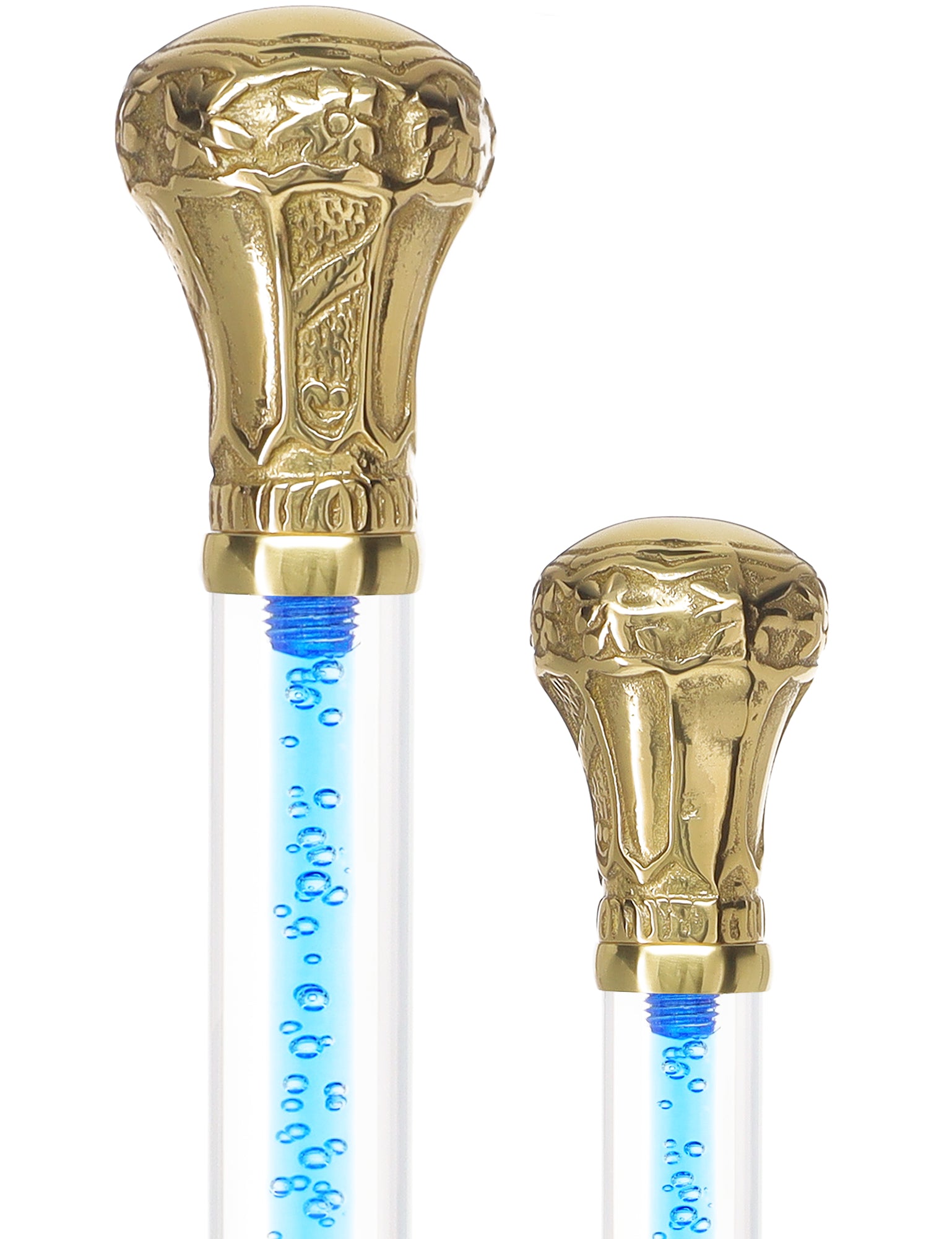 Color Crystal Elegance Brass Knob Cane with Invisible Acrylic Shaft Options Low Cost Cheap Pice