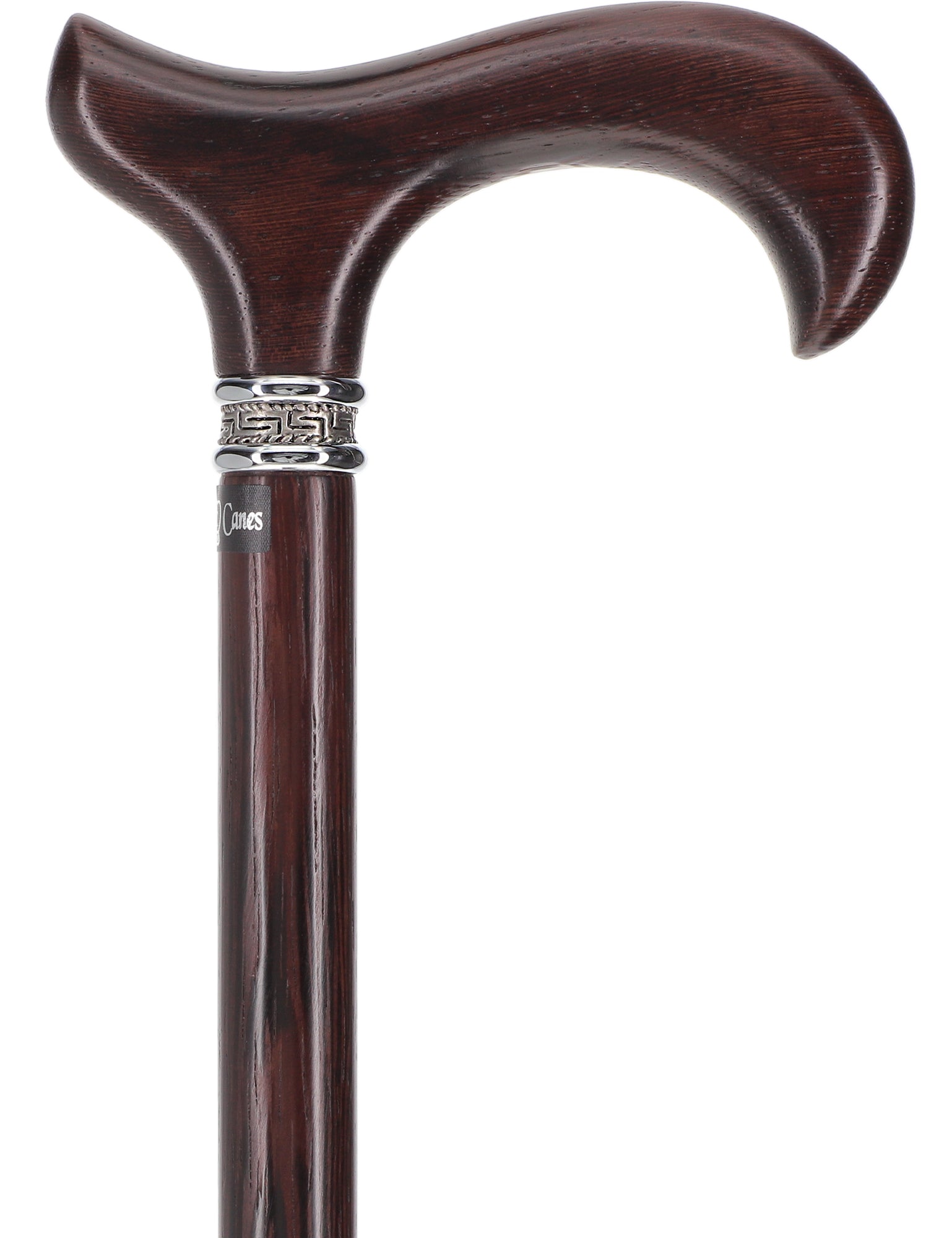 Textured Exotic Wenge Wood Derby Cane: Intricate Pewter Collar Free Shipping Very Cheap