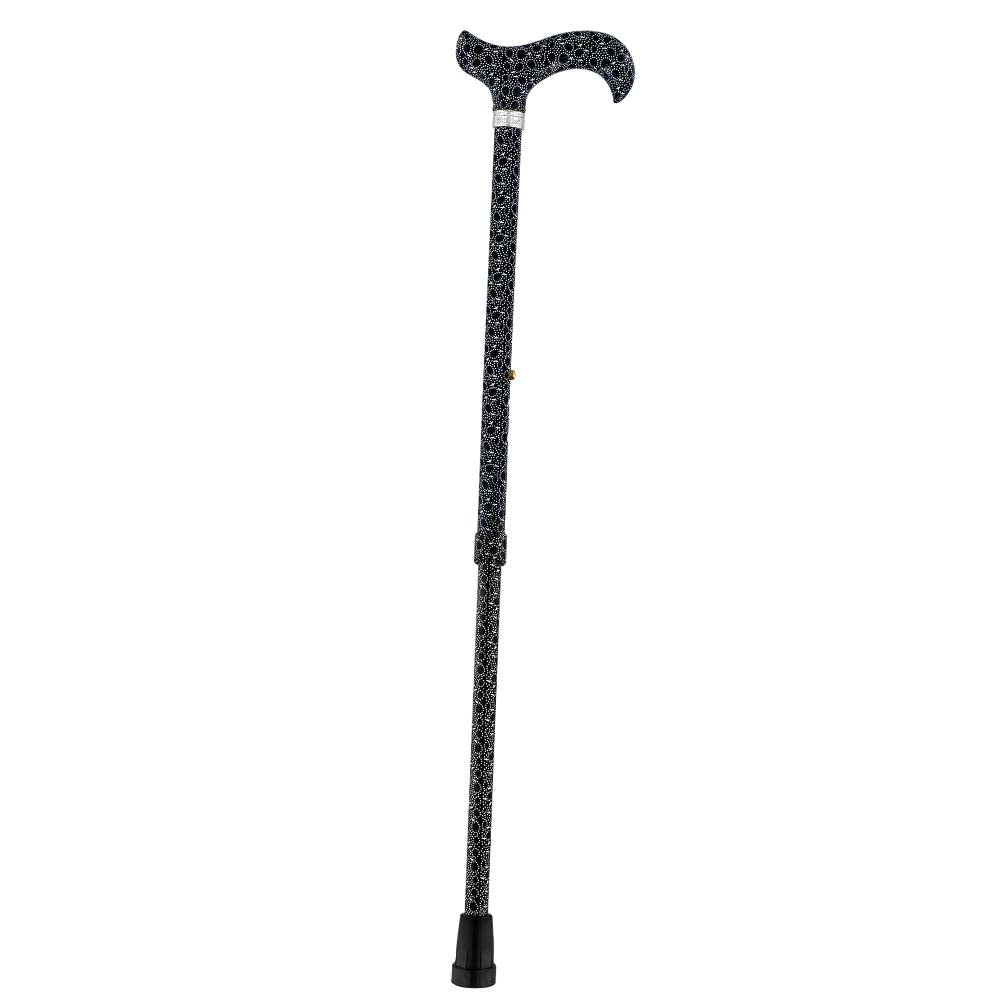 Midnight Rain: Designer Adjustable Cane / Patterned Handle Discount For Nice