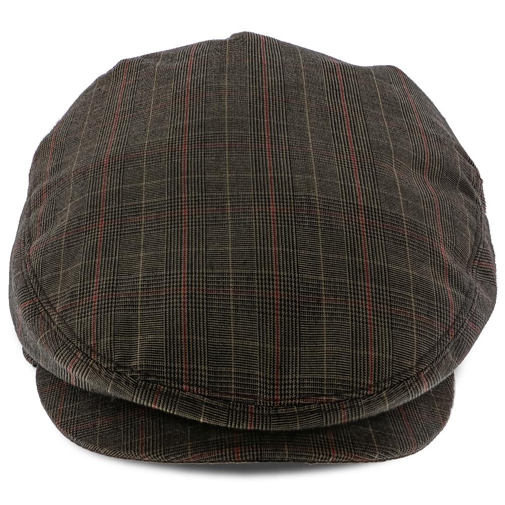 The Fairway - Walrus Hats Brown/Red Plaid Polyester Ivy Cap Cheap Sale New