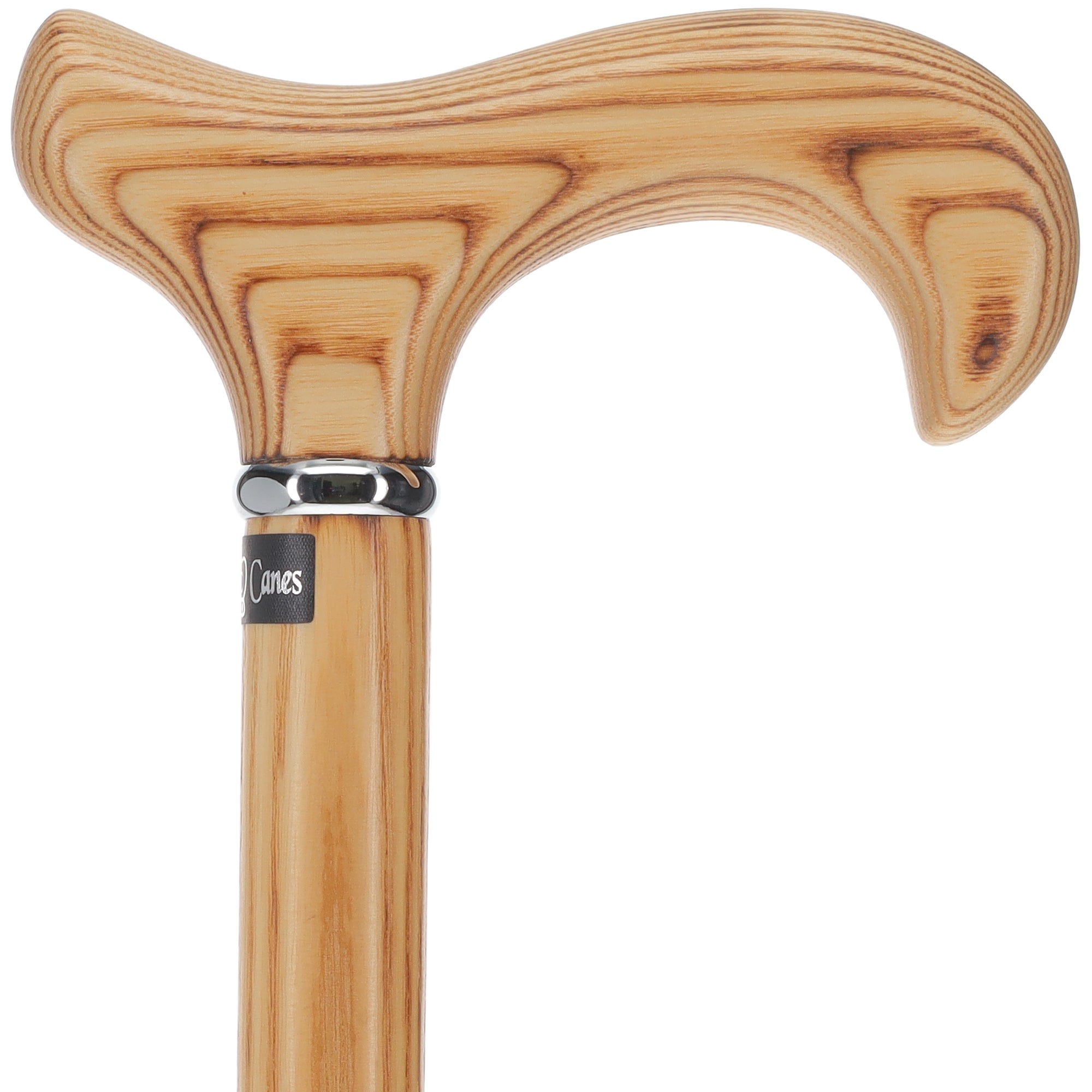 Scratch and Dent Scorched Ash Derby Walking Cane w/ Silver Collar V3216 Sast Online