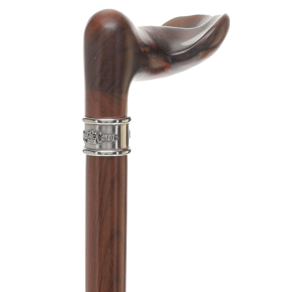 Luxury Walnut Palm Grip Walking Cane - Ergonomic Comfort Genuine Online