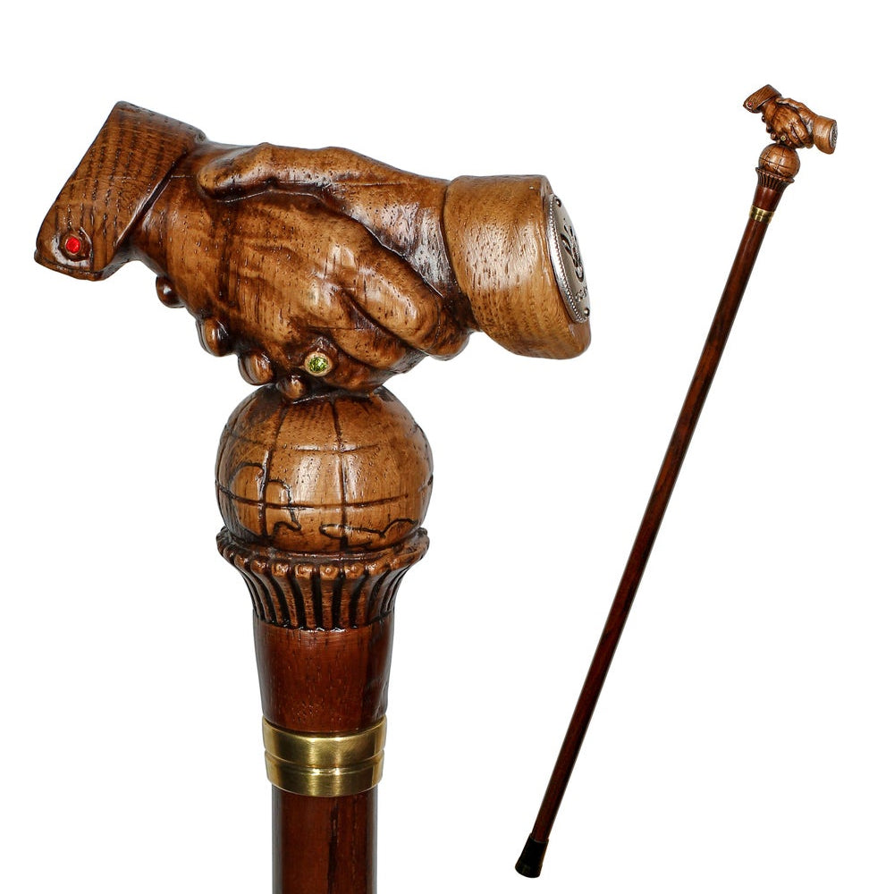 World Peace Artisan Intricate Handcarved Cane Buy Cheap Free Shipping