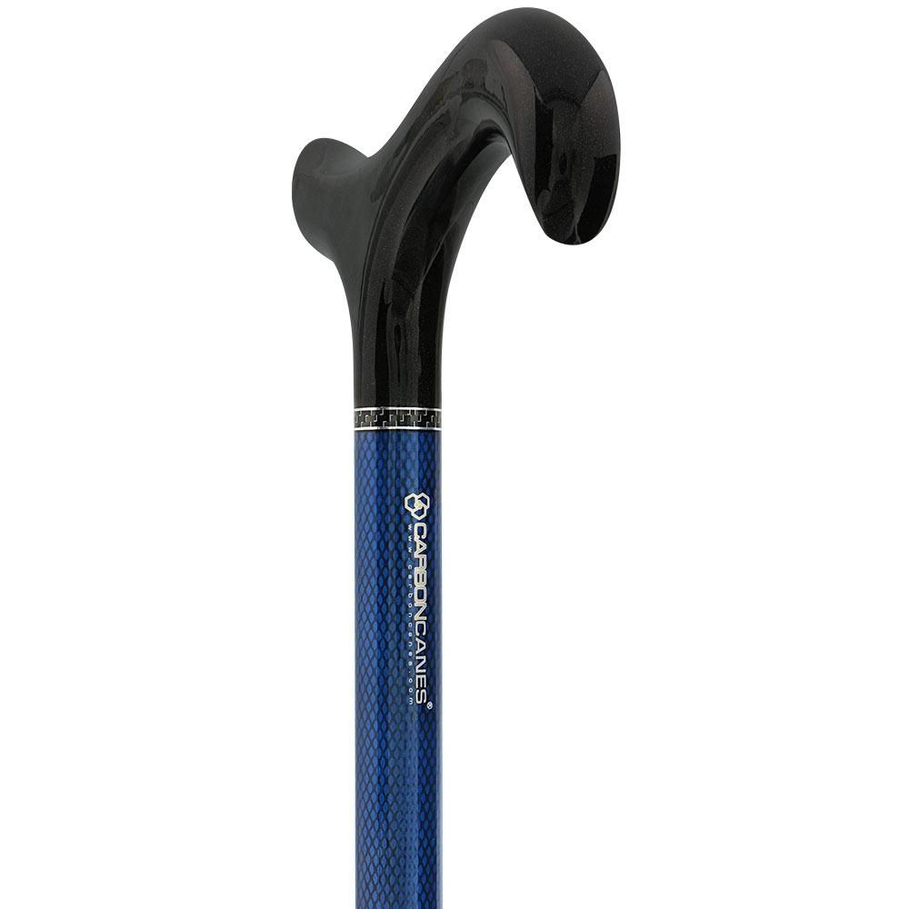 Scratch and Dent Blue Mesh Adjustable Derby Handle Carbon Fiber Walking Cane V1715 Free Shipping Release Dates