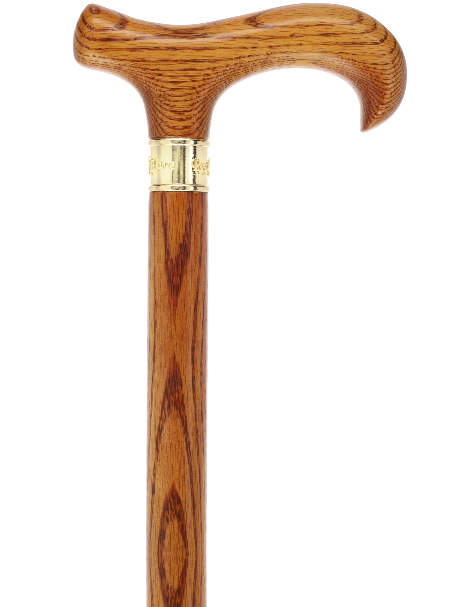 Super Strong & Extra Long Oak Derby Cane: Gold Accent Collar by Royal Canes Cheap Pice Wholesale Pice