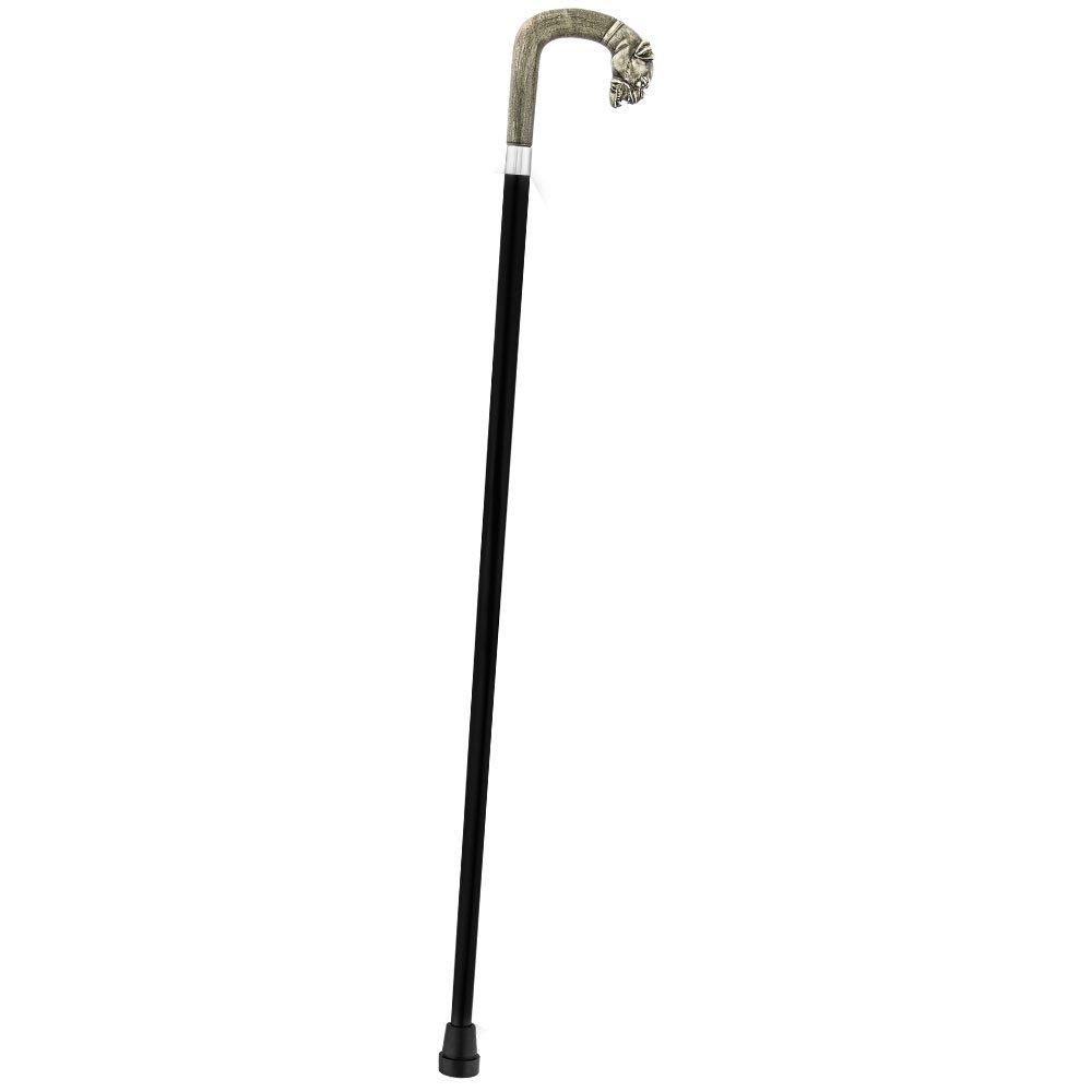 Grey Gargoyle Imitation Stone Tourist Walking Cane - Italian Handle w/ Custom Shaft and Collar Fake Cheap Online