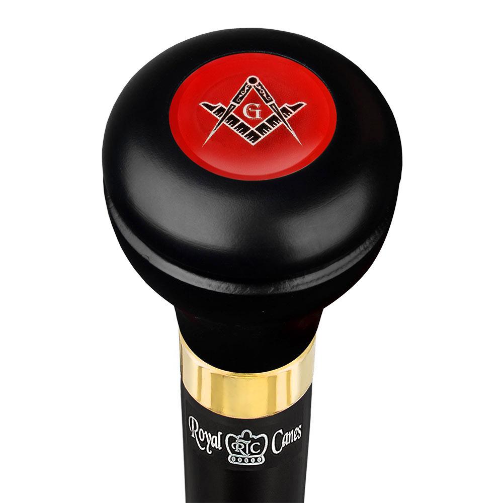 Mason Red Flask Walking Stick w/ Black Beechwood Shaft & Pewter Collar Buy Cheap Pay With Visa
