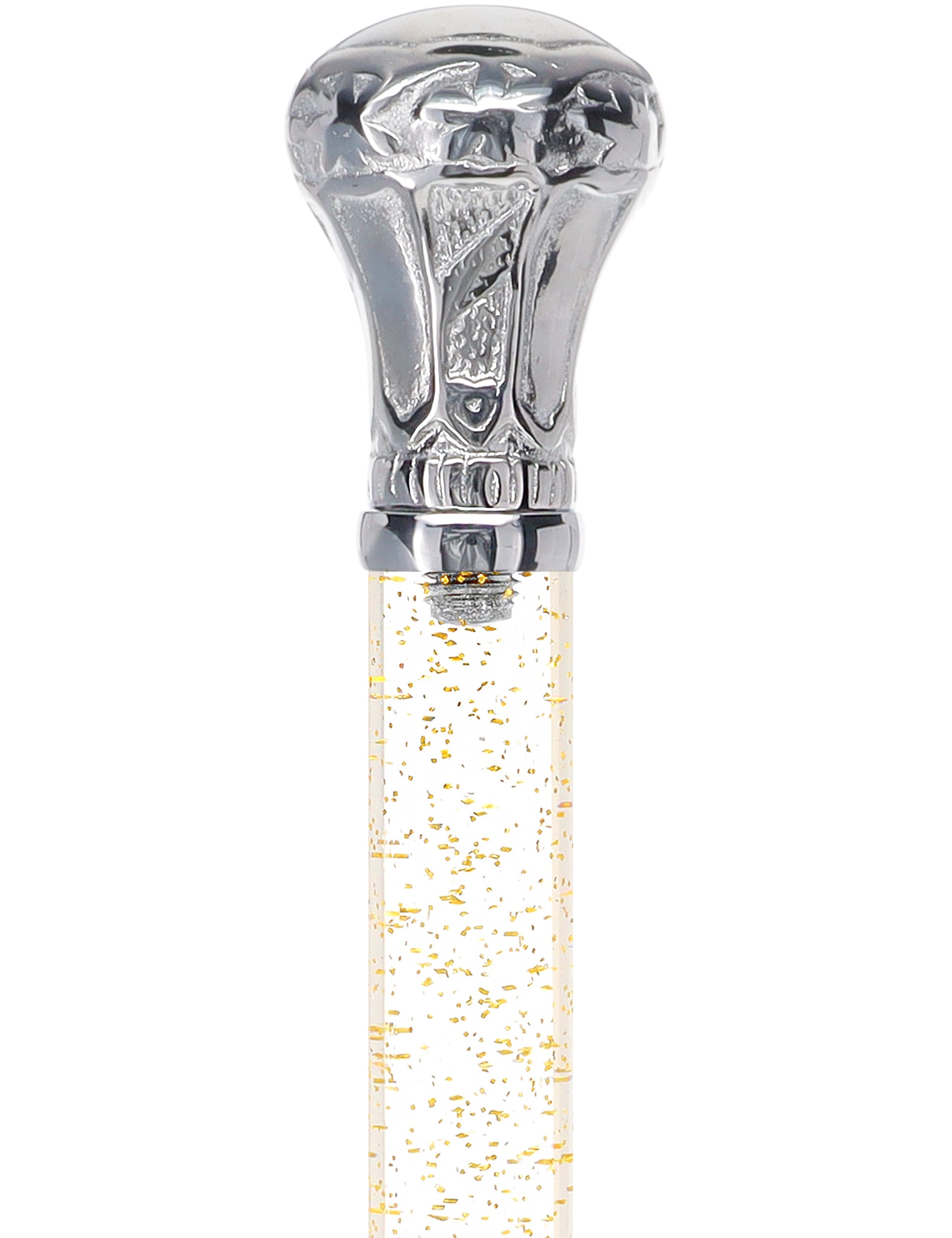 Crystal Elegance Chrome Knob Cane with Invisible Acrylic Shaft Options Excellent Online