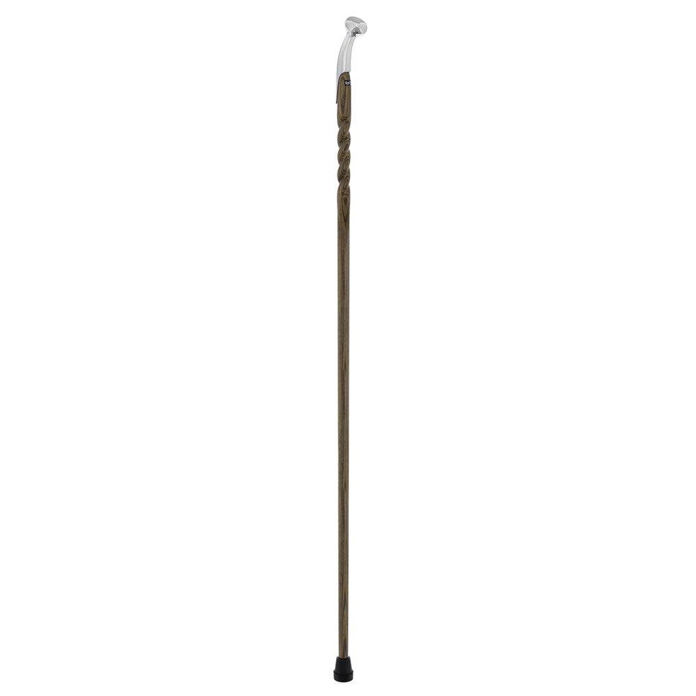 Premium Chrome-Plated Brass Hame Handle Stick: Twisted Ash Wood Sale Classic