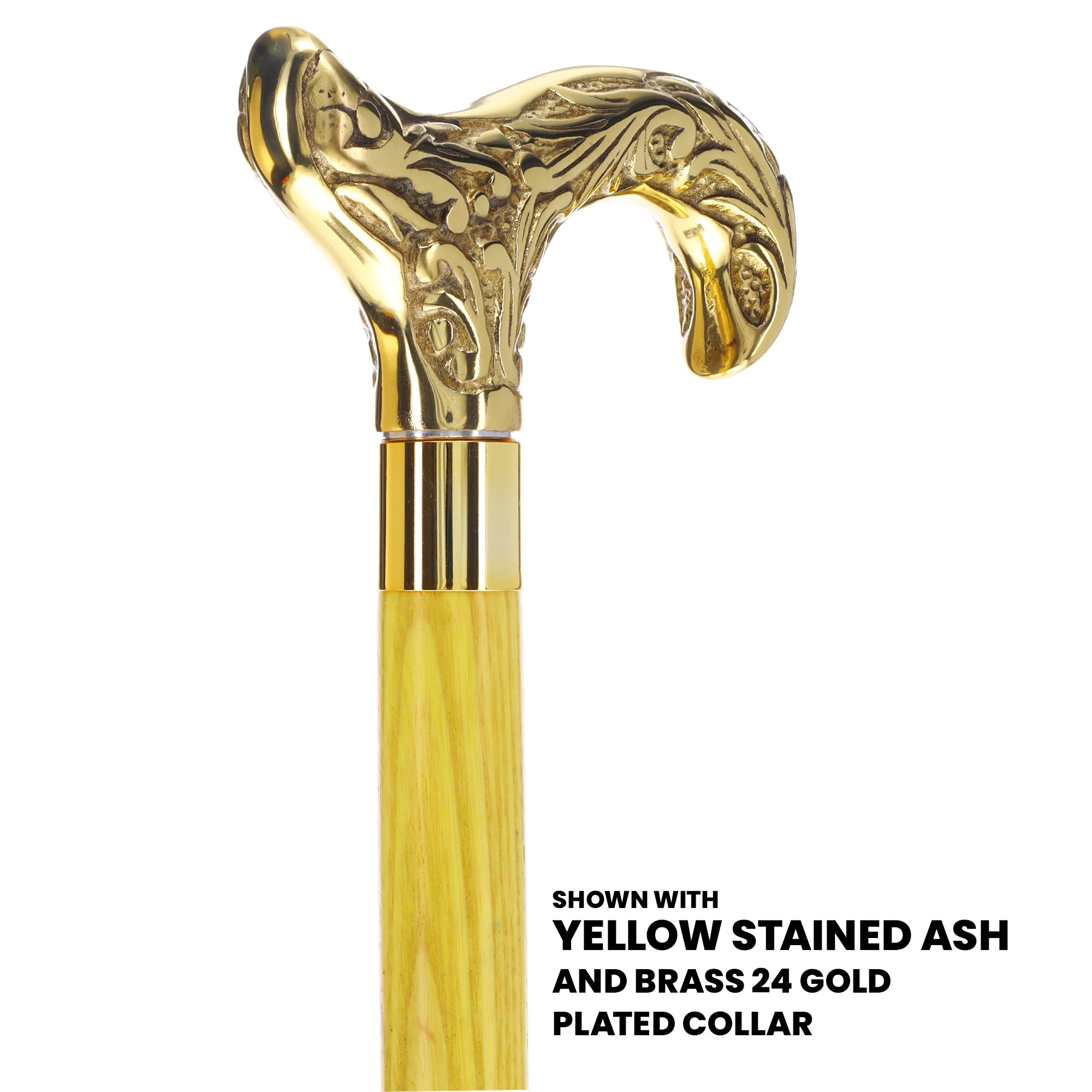 Premium Brass Derby Handle Cane: Stained Custom Color Shaft Best Sale Online