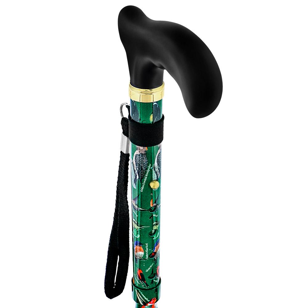 American Songbird Folding Adjustable Designer Derby Walking Cane with Engraved Collar w/ SafeTbase Cheap Manchester Great Sale