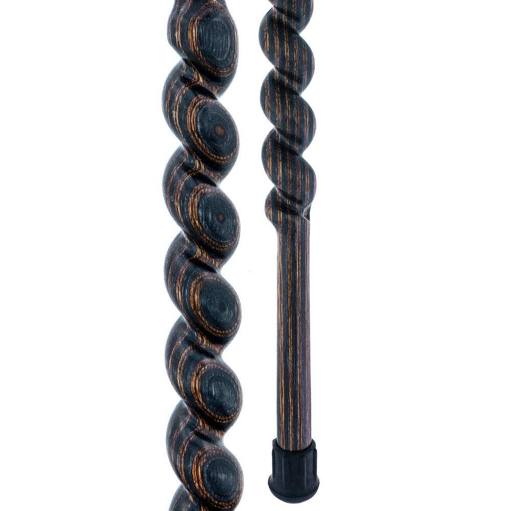 USA-Made Twisted Spiral Cane: Gunstock Brown Durable Laminate Sale Outlet