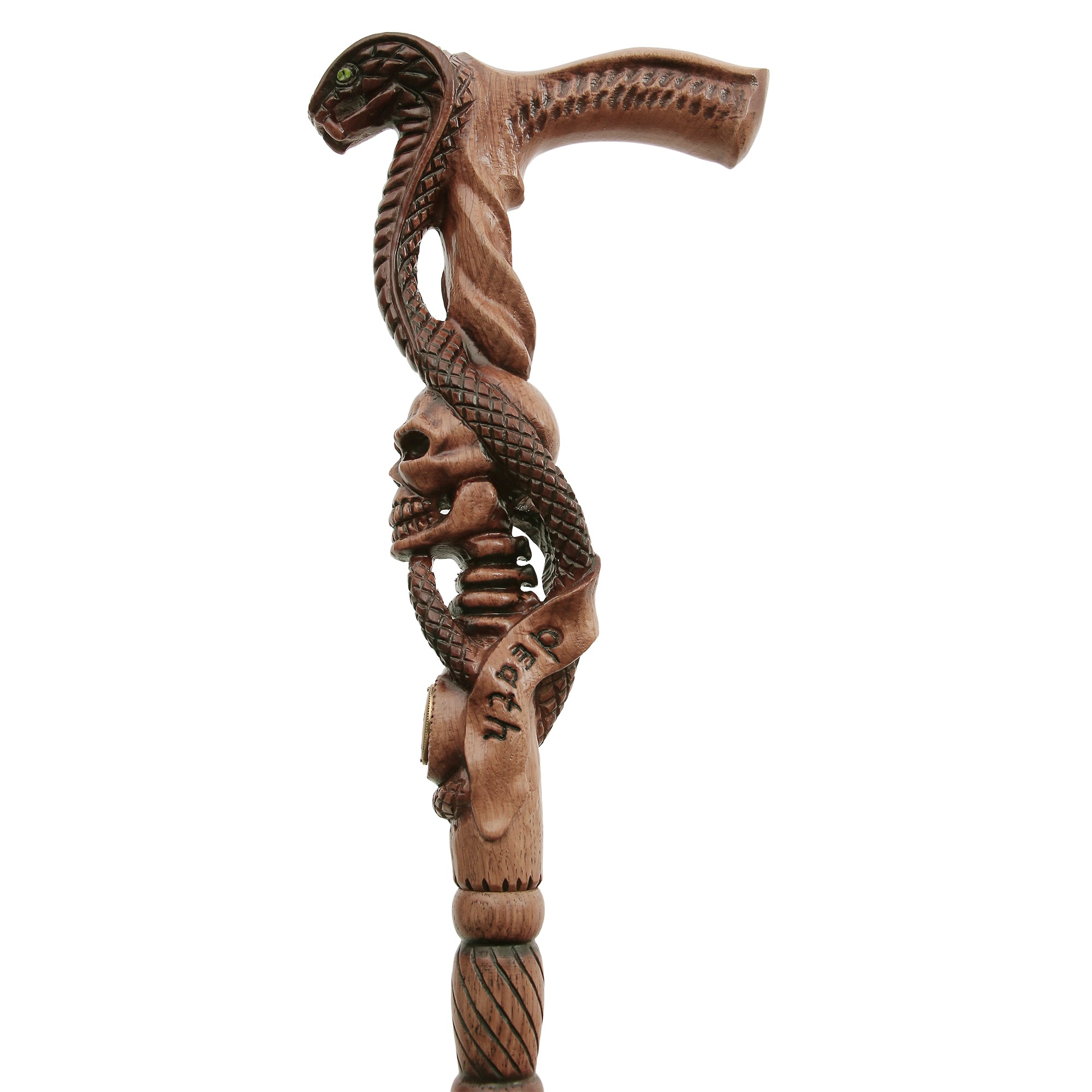 Cobra & Skull Encounter: Intricately Handcarved Artisan Cane Cheap Lowest Pice