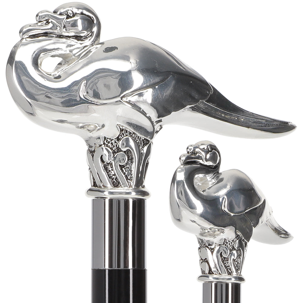 Italian Import 925r Silver Swan Stick - Agatha Christie's Poirot Visit New Online