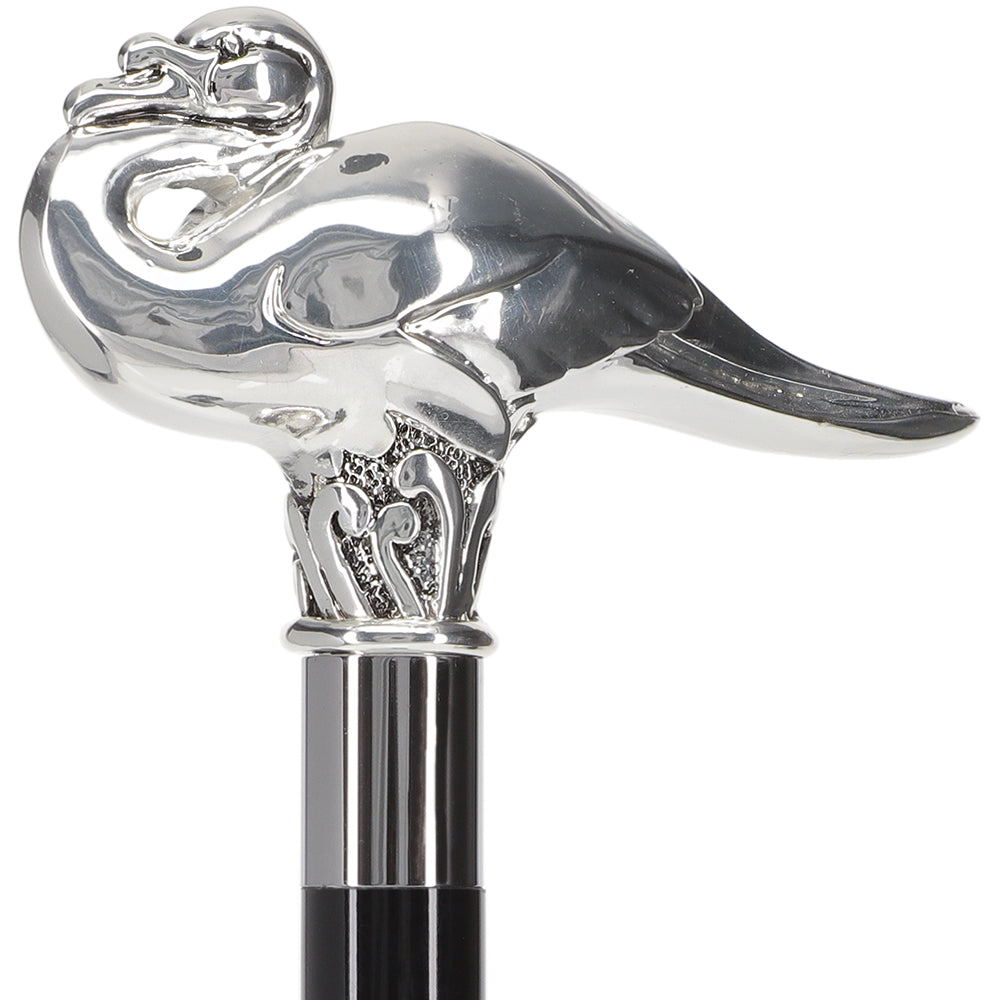 Scratch and Dent Italian Import 925r Silver Swan Stick - Agatha Christie's Poirot V3466 Sale Real