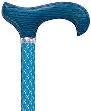 Scratch and Dent Blue Etched Cane with Blue Stained Ash Wood Handle V3356 Footlocker Online