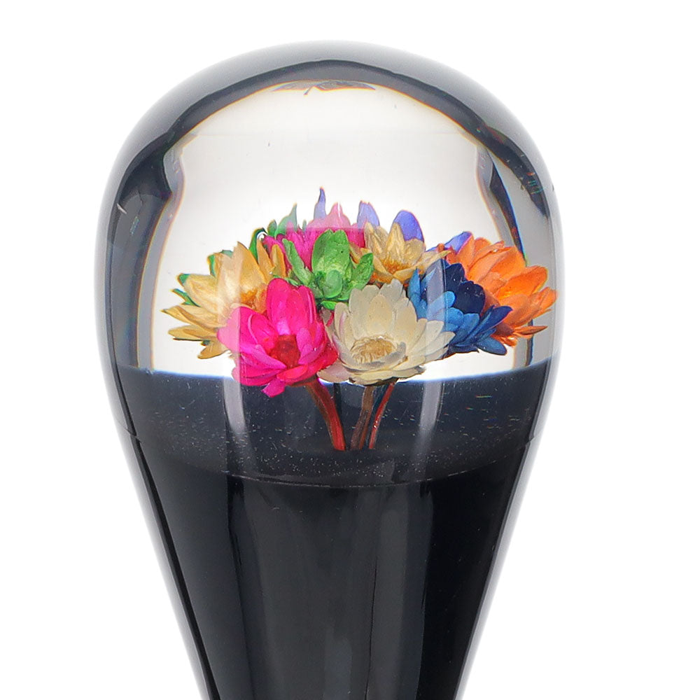 Real Dried Flower Clear Lucite Knob Stick: Beechwood Shaft Clearance Recommend