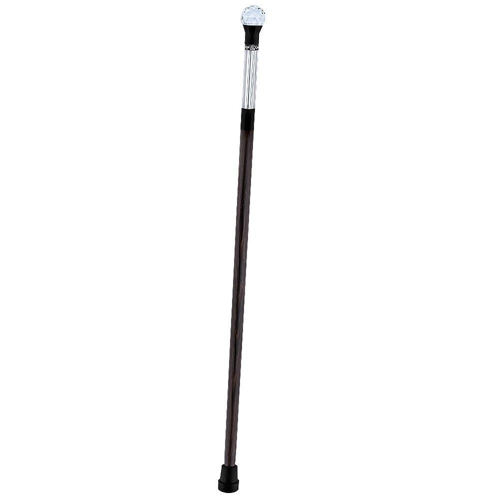 Crystal Ball Handle Stick: Light-Up Lucite, Premium Wenge Wood Clearance Marketable