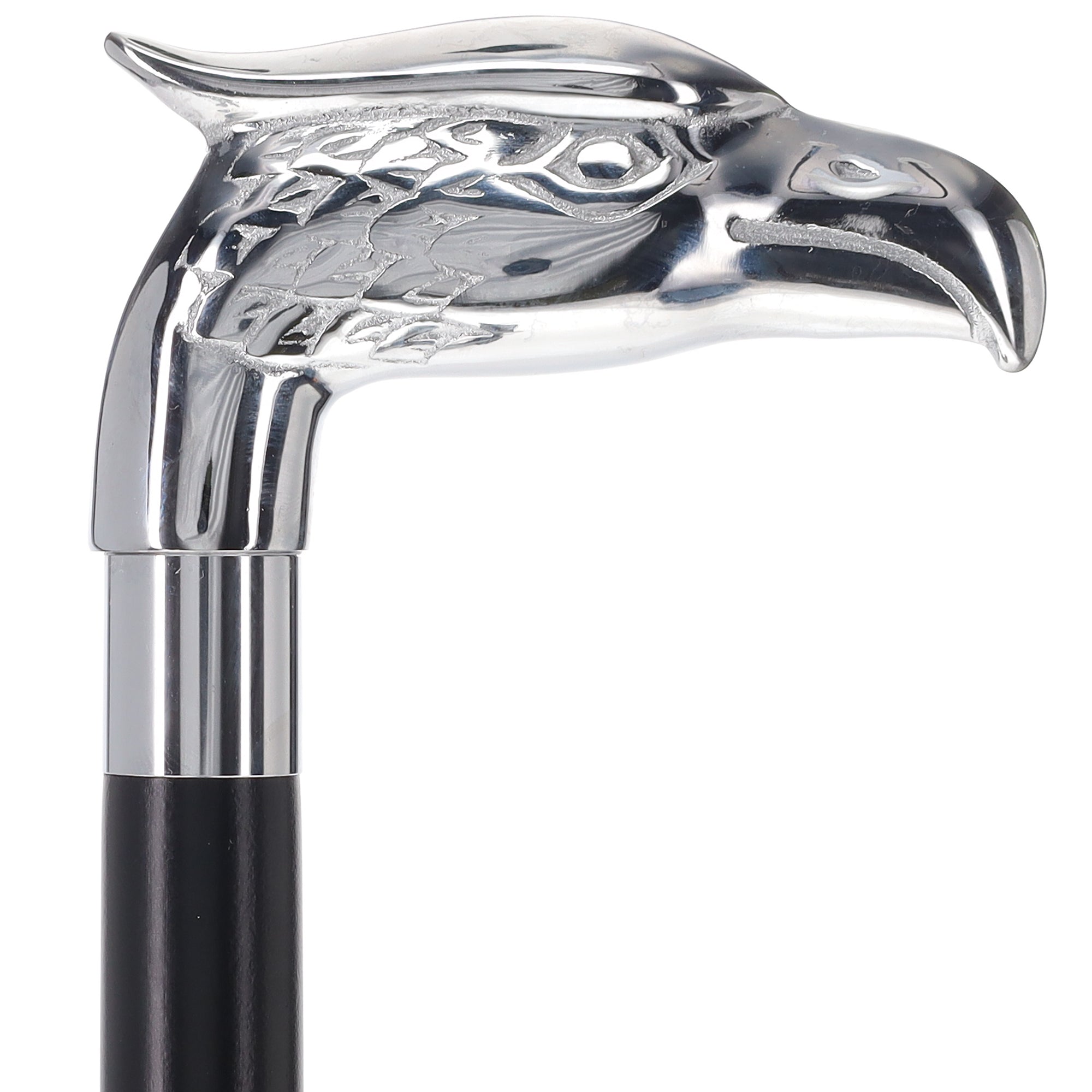 Eagle Premium Chrome Brass Handle Cane: Custom Shaft & Collar Buy Cheap Browse