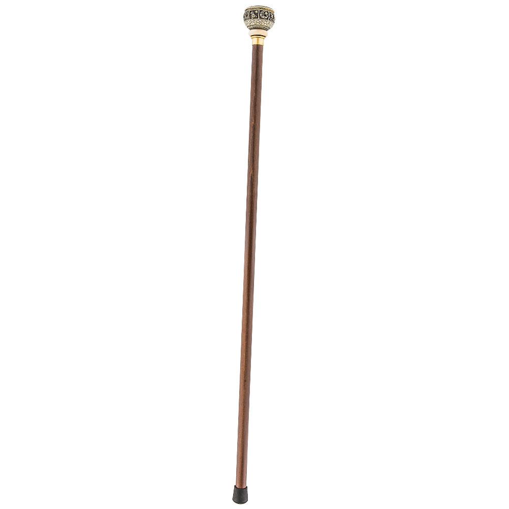 Scratch and Dent Astrological Virgo Knob Cane w/ Beechwood Shaft and Brass Collar V1628 Free Shipping Factory Outlet