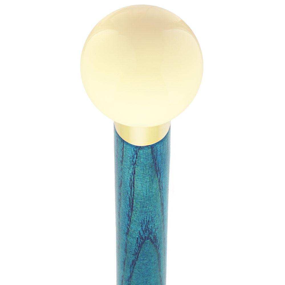 Vanilla Ivory Round Knob Cane w/ Custom Color Ash Shaft & Collar Cheap Factory Outlet