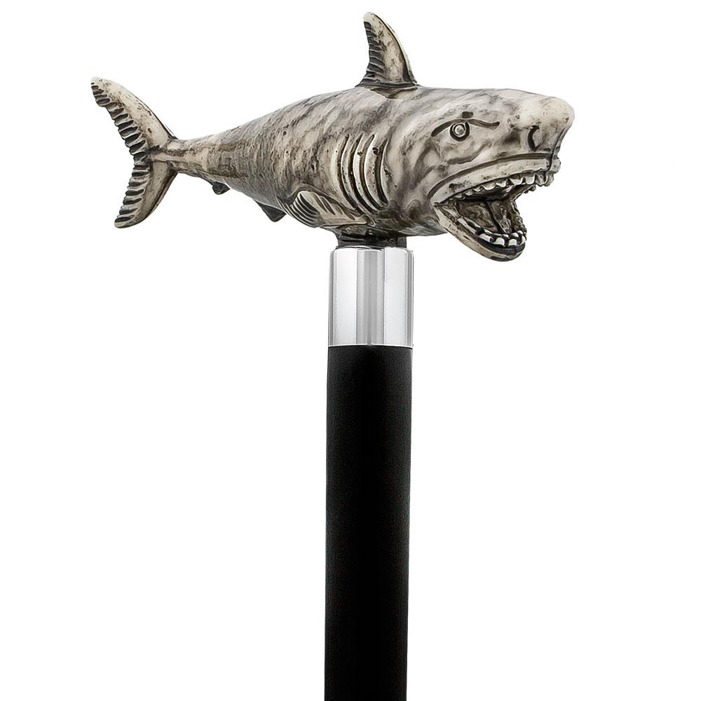 Tiger Shark Handle Cane w/ Custom Shaft & Collar Buy Cheap Popular