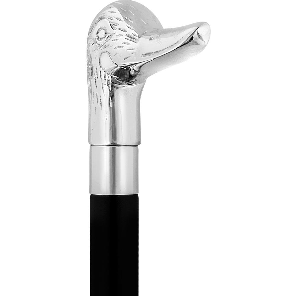 Chrome Plated Duck Handle Walking Cane w/ Custom Shaft and Collar Sale Finishline