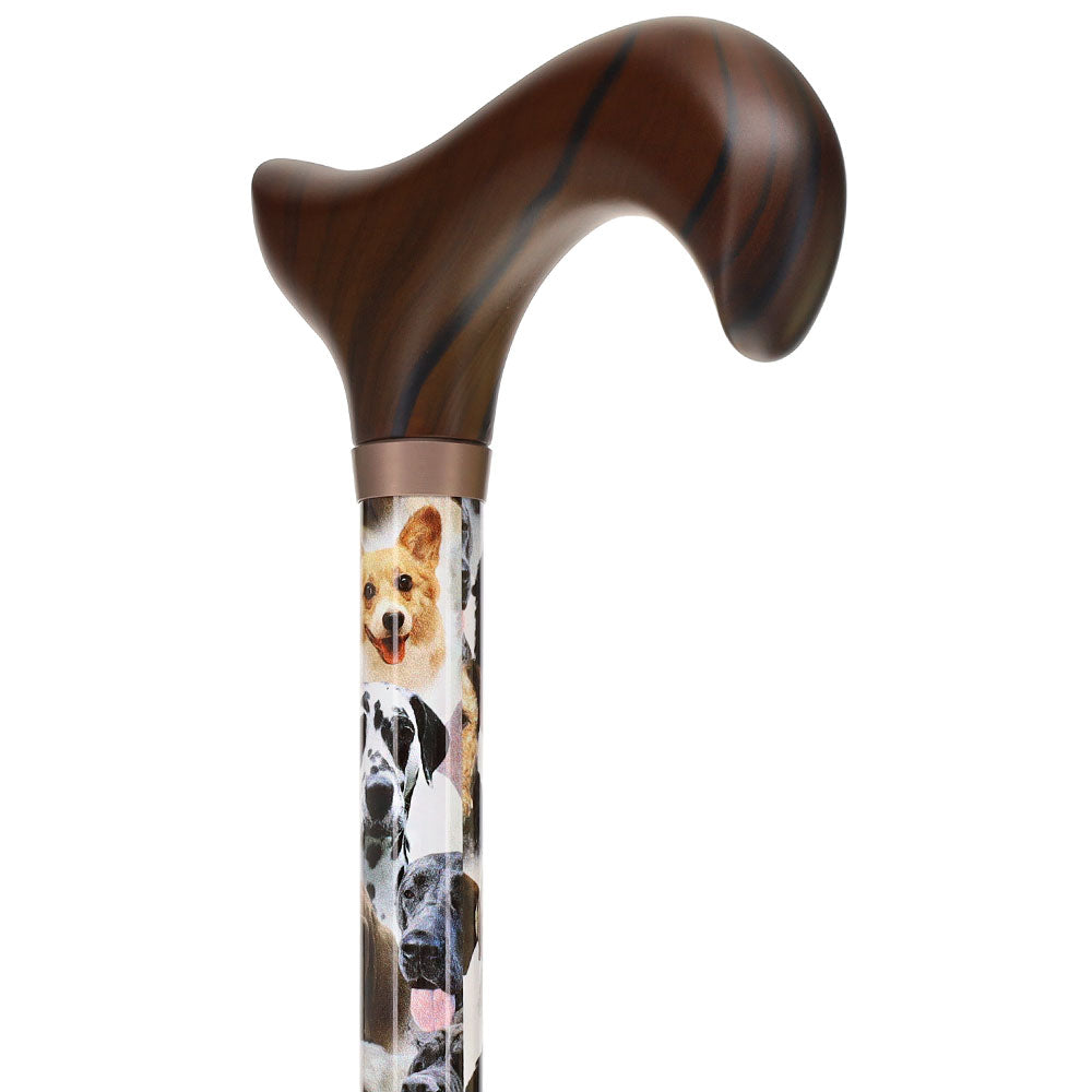 Dog Lovers: Designer Adjustable Cane w/ Wooden Handle Collections For Sale