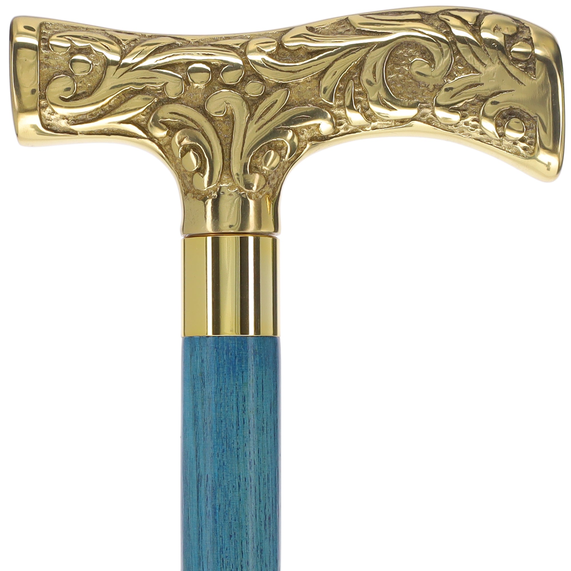 Premium Brass T-Shaped Handle Cane: Stained Custom Color Shaft Cheap Sale Enjoy