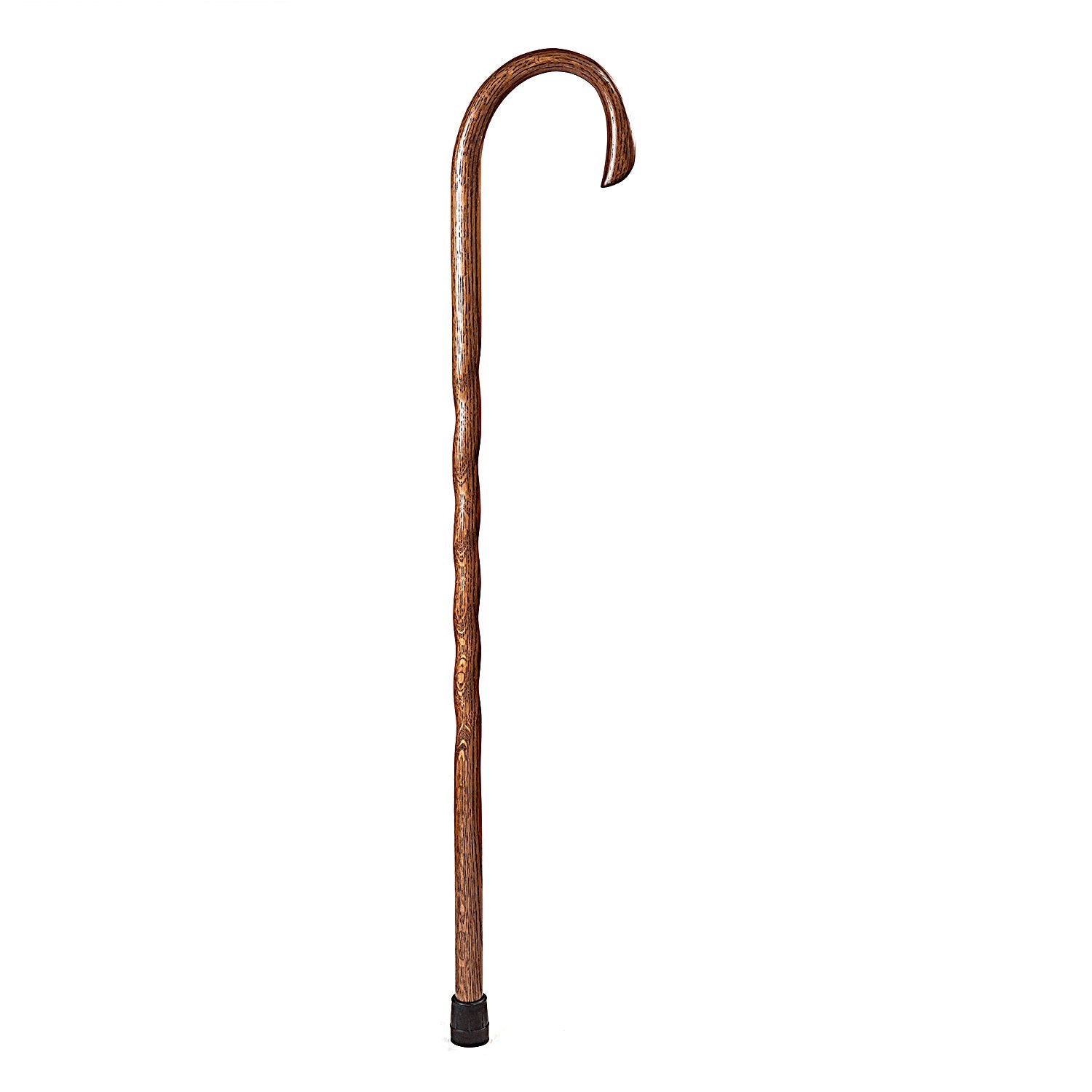 Turned Red Oak Tourist Handle Cane Countdown Package Online