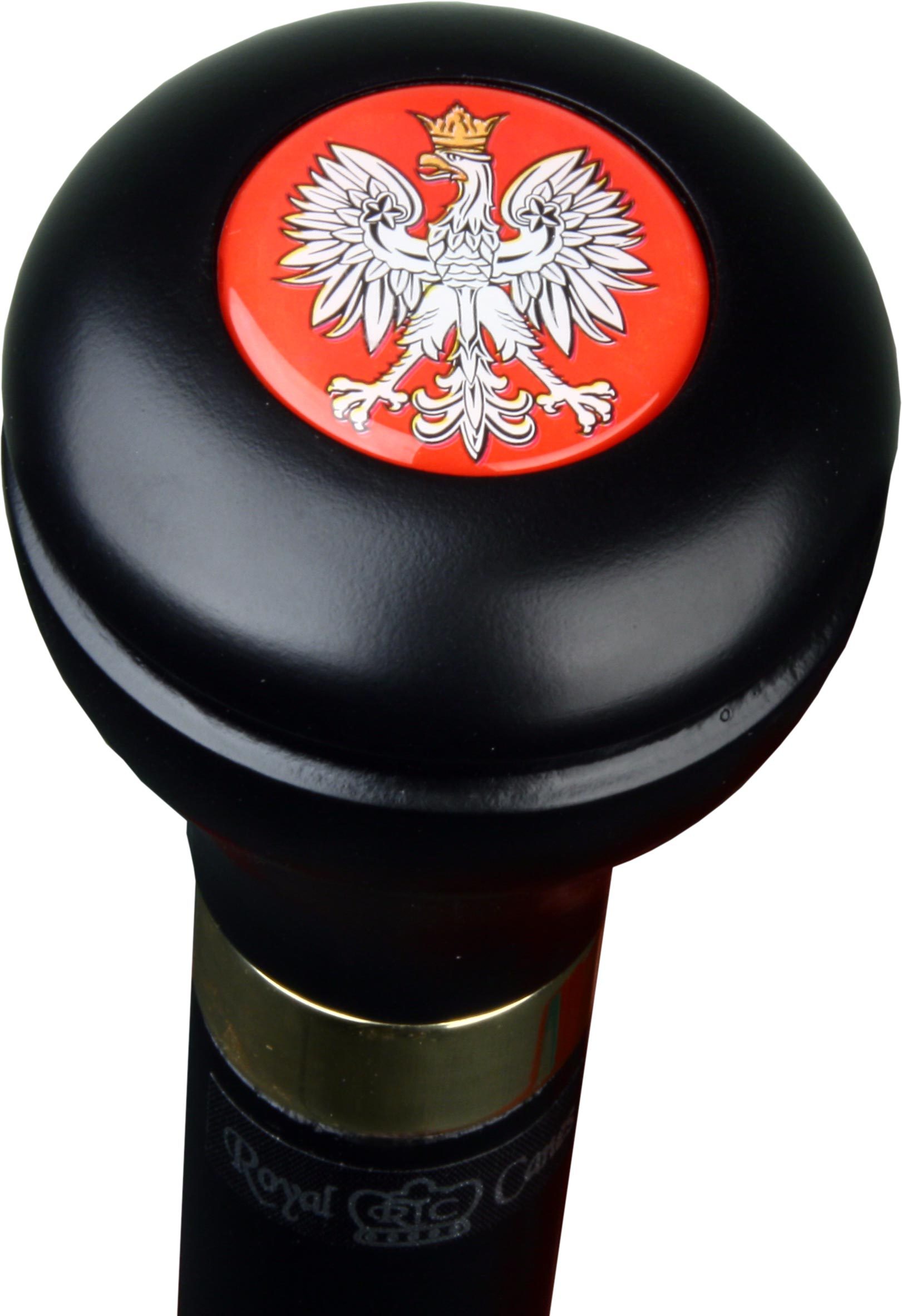 Polish Eagle Emblem Flask Walking Stick: Wood Shaft Hidden Flask Discount Authentic