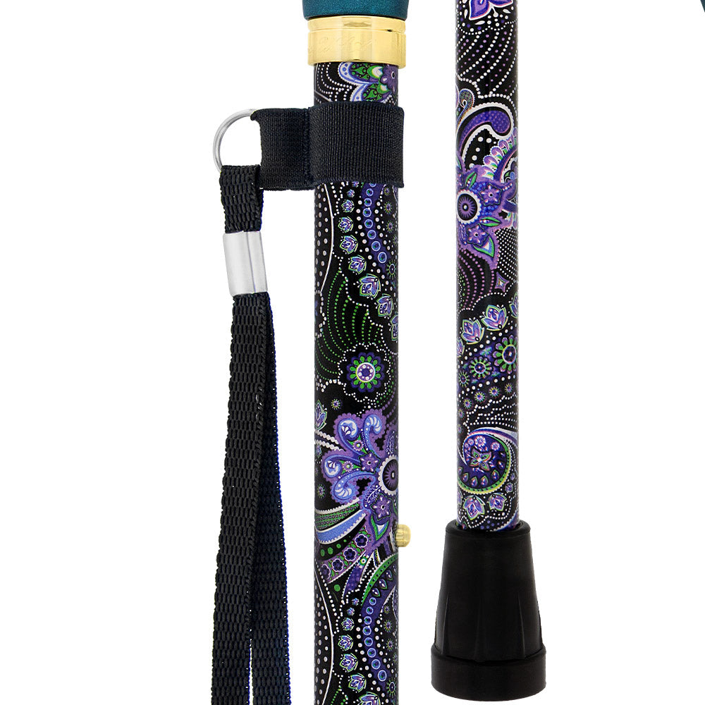 Scratch and Dent Purple Majesty: Designer Folding Adjustable Walking Cane V3497 How Much