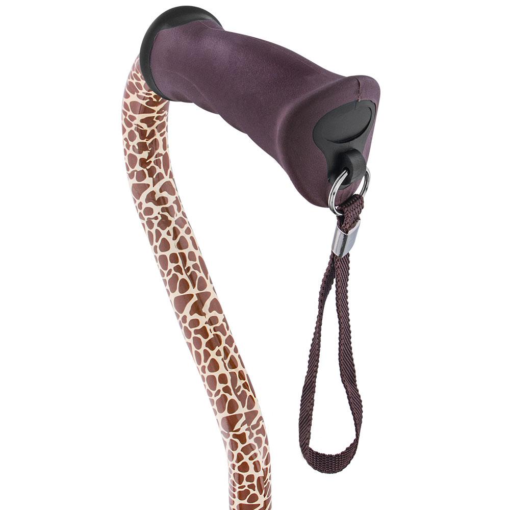 Wild Giraffe Aluminum Convertible Quad Walking Cane with Comfort Grip - Adjustable Shaft Collections