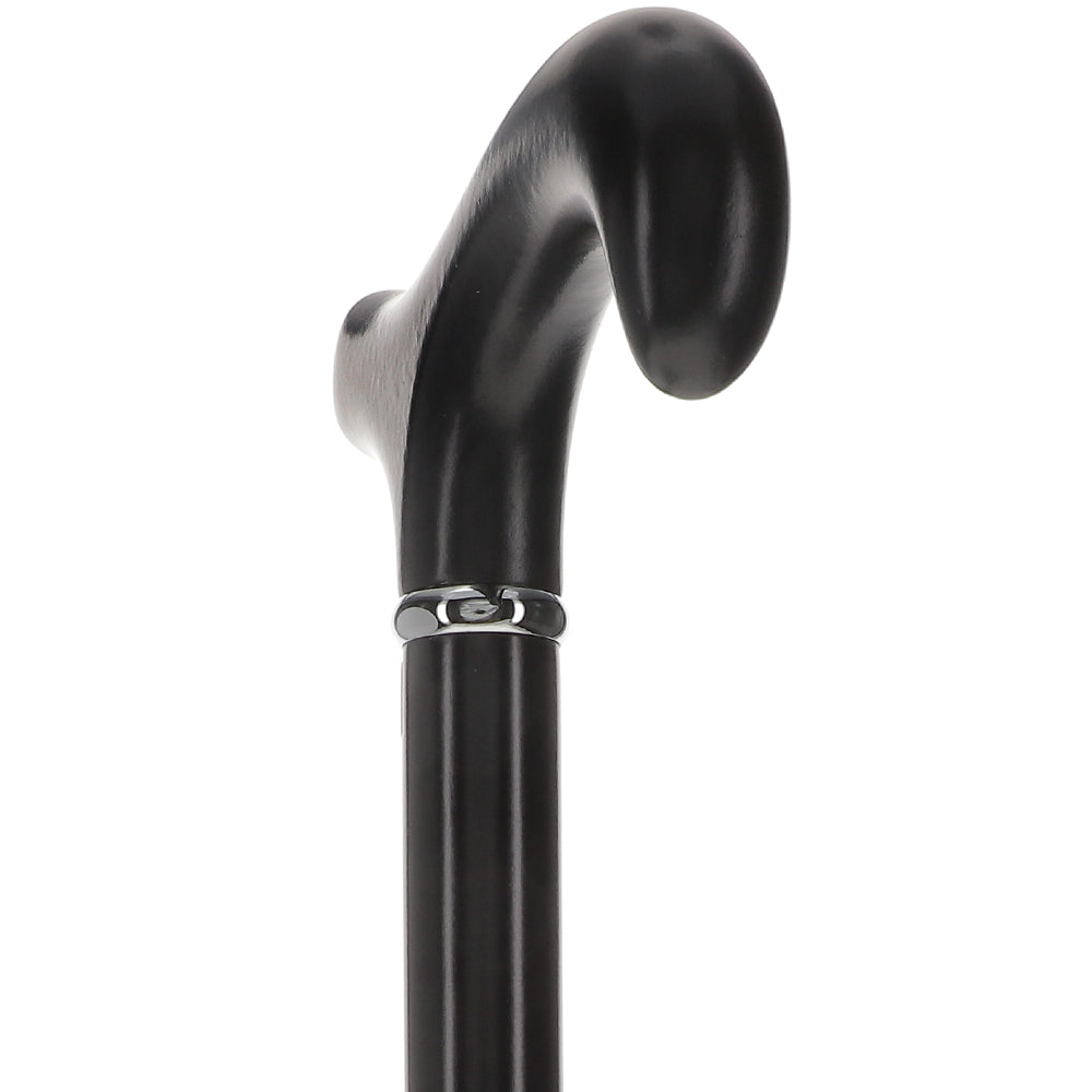 Exquisite Black Derby Cane, Silver Accent - Royal Elegance Free Shipping Outlet Store