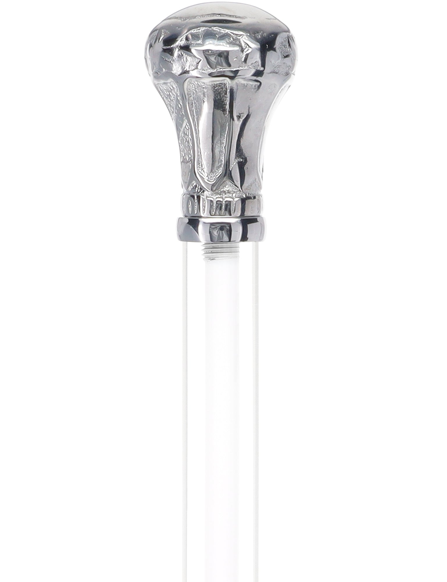 Crystal Elegance Chrome Knob Cane with Invisible Acrylic Shaft Options Excellent Online